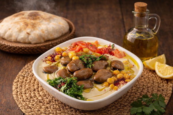فول شامي بالطحينة