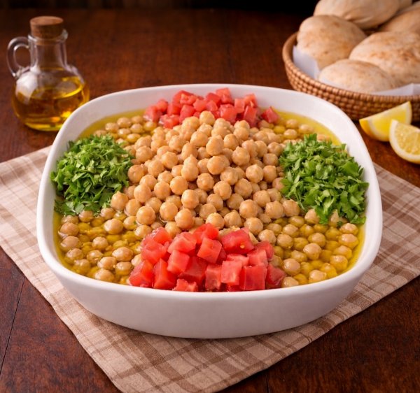 حمص حب بالزيت
